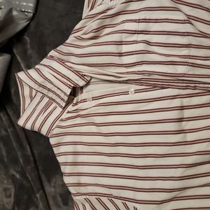 RW and Co red striped shirt
